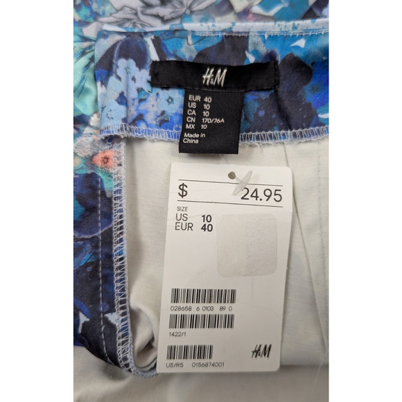 New H&M sz 10 Skirt pencil or straight knee length multi color thin 1238 - Picture 3 of 4